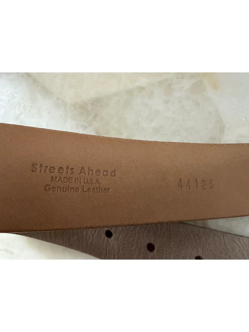 Streets Ahead Taupe Leather Belt Size M 39